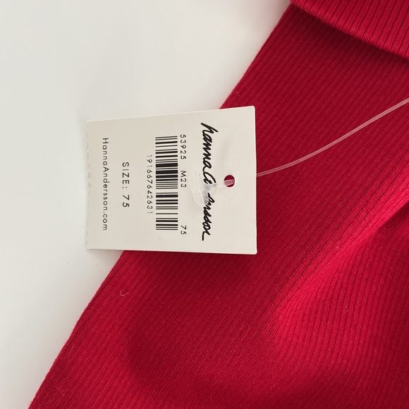 Hannah Andersson red ribbed leggings NWT 12-18M - Picture 3 of 3